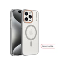 Apple iPhone 14 Pro Magsafe Uyumlu Mat Sert Klein Kılıf Gri