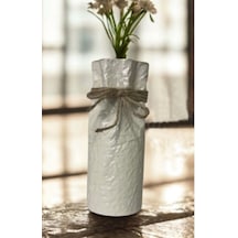 Msl-203 Metal Dekoratif Vazo 54x17,5 Cm İnce Uzun Modern Şık Salon Vazo Altın