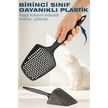 Buğz Mikro Delikli Kedi Kumu Küreği Kum İsrafını Önleyen Dayanıklı Ergonomik Temizlik Küreği