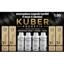 Biomagic 1.00 Siyah Organik İçerikli Amonyaksız Kalıcı Saç Boyası 4 Boya 4 Oksidan Biomagic 1.00 Siyah Organik İçerikli Amonyaksız Kalıcı Saç Boyası 4 Boya 4 Oksidan