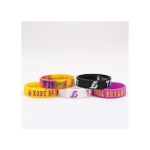 5li Kobe Bryant Portreli Basketbol Bileklik Set Çok Renkli Çok Renkli