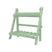 Pazly Yeşil Ve Ve Şık Salonlar Rafı Katlı İçin Fonksiyonel Çiçeklik Bitki Balkon Ahşap 2 - Vs Yeşil