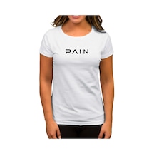 Pain Logo Beyaz Kadın Tişört Beyaz
