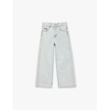 Koton Pamuklu Cepli Geniş Paça Denim Pantolon Lıght Indıgo 6skg40024ad Açık Mavi