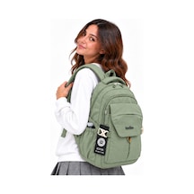 Okul Çantası Su Geçirmez Kumaş Unisex Okul Sırt Çantası 2601 Haki