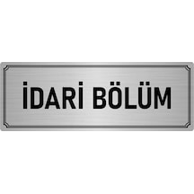 Metal Yönlendirme Levhası, Departman Kapı İsimliği İdari Bölüm 10x20 cm Gümüş Renk