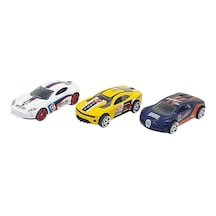 3'lü Araba Yarış Seti - Die Cast - Ds045 Lisinya Beyaz