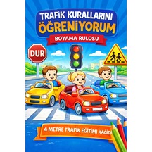 Trafik Kurallarını Öğreniyorum Boyama Rulosu Eğitici Dev Boyama Kağıdı