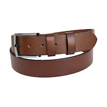 Süzer Deri Battal Boy Hakiki Deri 4 Cm. Tokalı Düz Model Spor Erkek Kemer Taba Taba