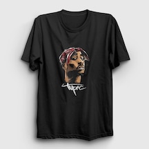 Presmono Unisex Cool Tupac Shakur T-shirt Siyah