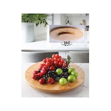 Bambu 360 Derece Dönen Sunum Sevis Kahvaltı Sunum Tahtası Bej 605669807 Bej