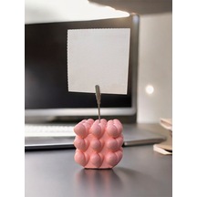 Sevgiliye Pembe Kalpli Bubble Fotoğraf Not Tutucu Pembe