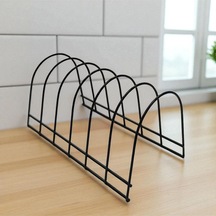 Blackline 6 Bölmeli Tabaklık & Organizer & Oval Metal 17 X 12 Siyah Tr Diğer