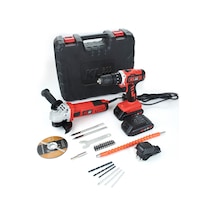 Kleco Ketm1875 18v/1.5ah. Akülü Darbeli Matkap Ve 750w Avuç Taşlama Set