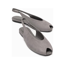 Luvishoes Serına Gri Süet Kadın Sandalet