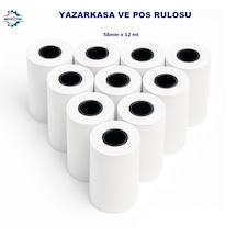 Termal Yazarkasa Ve Pos Rulosu 56mm X 12metre 100 Lü Koli