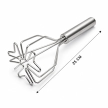 Şekil Çap: 9cm Krom Saplı 12cm Metal Patates Ezici Toplam Uzunluk: 26cm 5332 12v