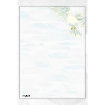 A5 Güvercin Bloknot Çizgisiz Defter - 50 Yaprak - Memopad - Notepad - Not Defteri - Not Kağıdı Çok Renkli Çok Renkli