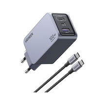 Ugreen Nexode Pro 100w Gan Hızlı Şarj Cihazı Qc Pd 2xusb-c, 1xusb-a, Uzay Grisi -