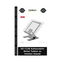 Xo C136 Katlanabilir Metal Tablet Ve Telefon Standı Cep Tutucu Stand Modeli Ayarlanabilir Stant