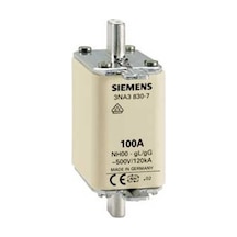 Siemens 3Na3832 Steatit Seramik Gövdeli Nh Bıçaklı Sigorta Buşonu 125A Boy 00 Genişlik 30Mm