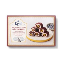 Kral Gül Kaplı Nar Aromalı Antep Fıstıklı Sultan Lokum 454 G