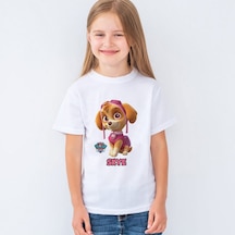 Paw Patrol Skye Baskılı Unisex Çocuk Tişört T-Shirt Mr-06 Çok Renkli