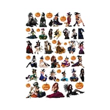 47 Adet Fairygrunge Gotik Witch Cadılar Bayramı Sticker Seti - Etiket Seti Scrapbook Bullet Journal Çok Renkli