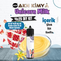 Unicorn Milk Cutwood Yoğun Dıy Kit Çilek Süt Vanilya Gıda Aroması %25 Oranda Aroma İçerir Hazır Değildir 60 Ml