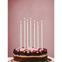 İnci Beyazı Mum 6 Lı 20 Cm