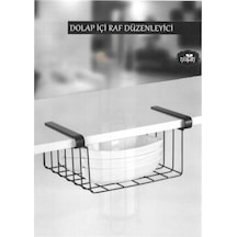 Dolap Içi Raf Düzenleyici Metal Siyah Diğer