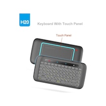 Bilgisayar Android TV Kutusu İçin Mini Kablosuz Arkadan Aydınlatmalı Klavye Mouse Uzaktan Kumandası
