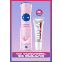 Kadın Sprey Deodorant Pearl&beauty 150ml Ve Berry Renkli Nemlendirici Dudak Parlatıcısı
