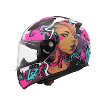 Ls2 Rapıd 2 Cyberg Mat Mor Kask Renkli