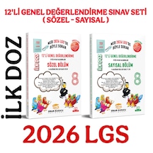 Sinan Kuzucu Yayınları 2026 LGS İlk Doz 12 Li Genel Değerlendirme Sınavı Seti Sözel Sayısal