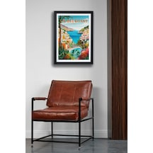 Travel Seri-e İtaly Kafe Salon Oturma Odası Siyah Çerçeveli Poster Tablo