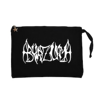 Burzum Shape Siyah Clutch Astarlı Cüzdan / El Çantası Siyah
