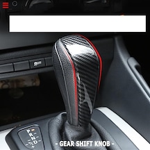 Bmw E39 E46 E53 E60 E61 E63 E64 E83 E81 E82 E87 E90 E91 E92 Otomatik Vites Topuzu Karbon Desenli Sıyah