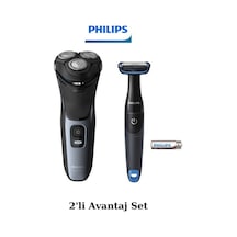 Philips S3133/51 Islak Kuru Sinek Kaydı Tıraş Makinesi - Bg1024 Banyo Vücut Bakım Tıraş Makinesi Set 2 Saat