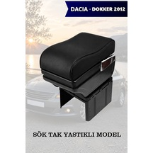 Dacia Dokker 2012 Uyumlu Siyah Renk Bardaklıklı Kol Dayama Küllüklü Lüks Tip