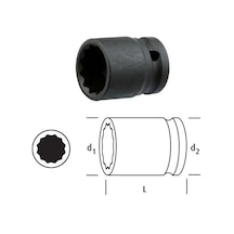 Osaka Ln38y22 Yıldız Lokma 3/8'' 22mm
