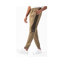 Maraton Sportswear Regular Erkek Ribana Paça Basic Açık Haki Eşofman Altı 21825 Açık Haki