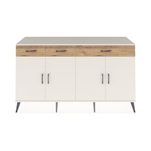 Hyperion Konsol 4 Raflı 3 Çekmeceli 4 Kapaklı 176x44x99 Aytaşı-ay Aytaşı-aytaşı/çam
