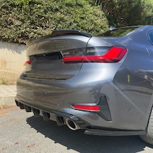 Bmw 3 Serisi G20 2018-2022 Arka Difüzör Sportline Uyumlu Piano Black Abs Tampon Altı