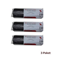 Gnr Endüstriyel Jumbo Çöp Torbası Poşeti 2 Kat Siyah 400 G 3 x 10'lu 80 x 110 CM