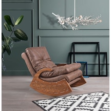 Most Woodarm %100 Ağaç Dinlenme Koltuğu 07 Kahverengi Nubuk Kumaş