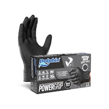 Dolphin Nitril Powergrip Ekstra Kalın Elmas Dokulu Eldiven Siyah Xl Büyük Boy - 50'li Paket Diğer