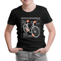 Bicycle Fundamentals Siyah Çocuk Tshirt 001