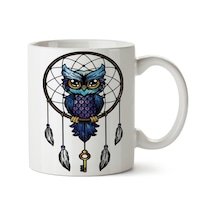 Baykuş Owl Porselen Kupa Bardak Beyaz