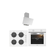 Silverline BO6501W01 - CS5335W02 - 3481 Flam Beyaz Ankastre Set
